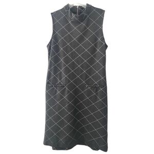 Sharagano Sleeveless‎ Dress Gray/White Size 6